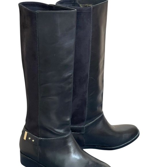 New! Cole Haan Adler Tall Stretch Back Riding black boots size 8.5B - Picture 2 of 16